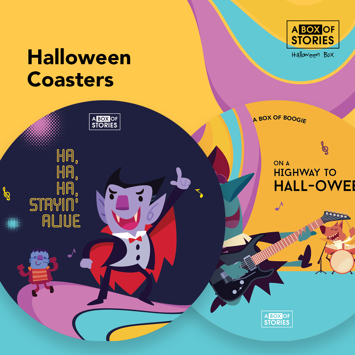 Halloween Coasters - Set of 2
