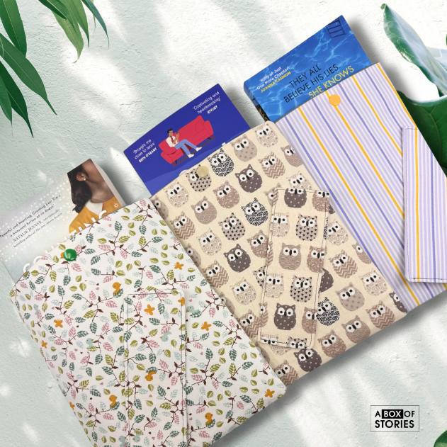 Handcrafted Book Sleeve & Matching Bookmark Set