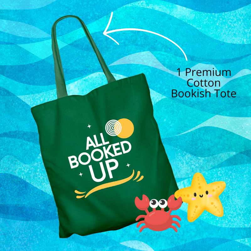 Premium Cotton Bookish Tote + Set of 2 Bookmarks